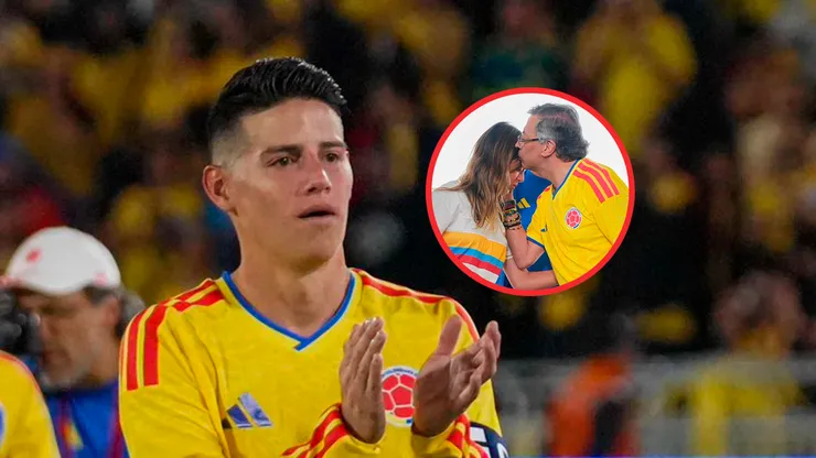 James Rodríguez, Antonella y Gustavo Petro.