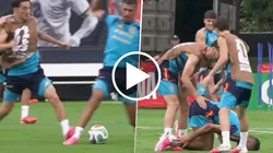 Gavi pisó a Rodri Hernández en un entrenamiento y generó preocupación en España a 8 días del debut en el Mundial 2026.