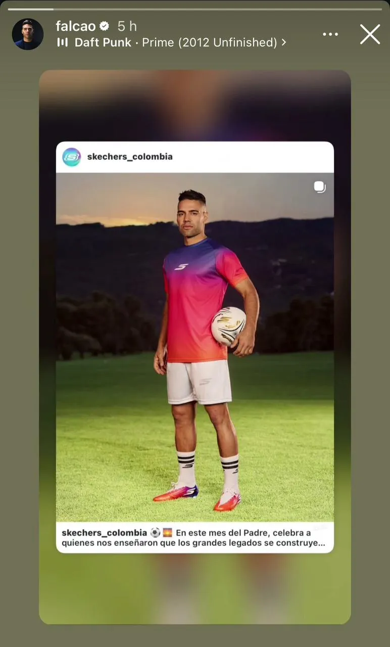 Post de Falcao tras ser mencionado por Petro