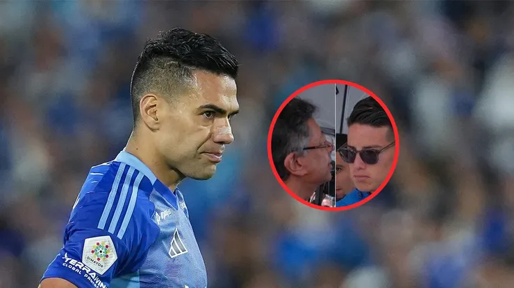Radamel Falcao Gustavo Pero y James Rodríguez.