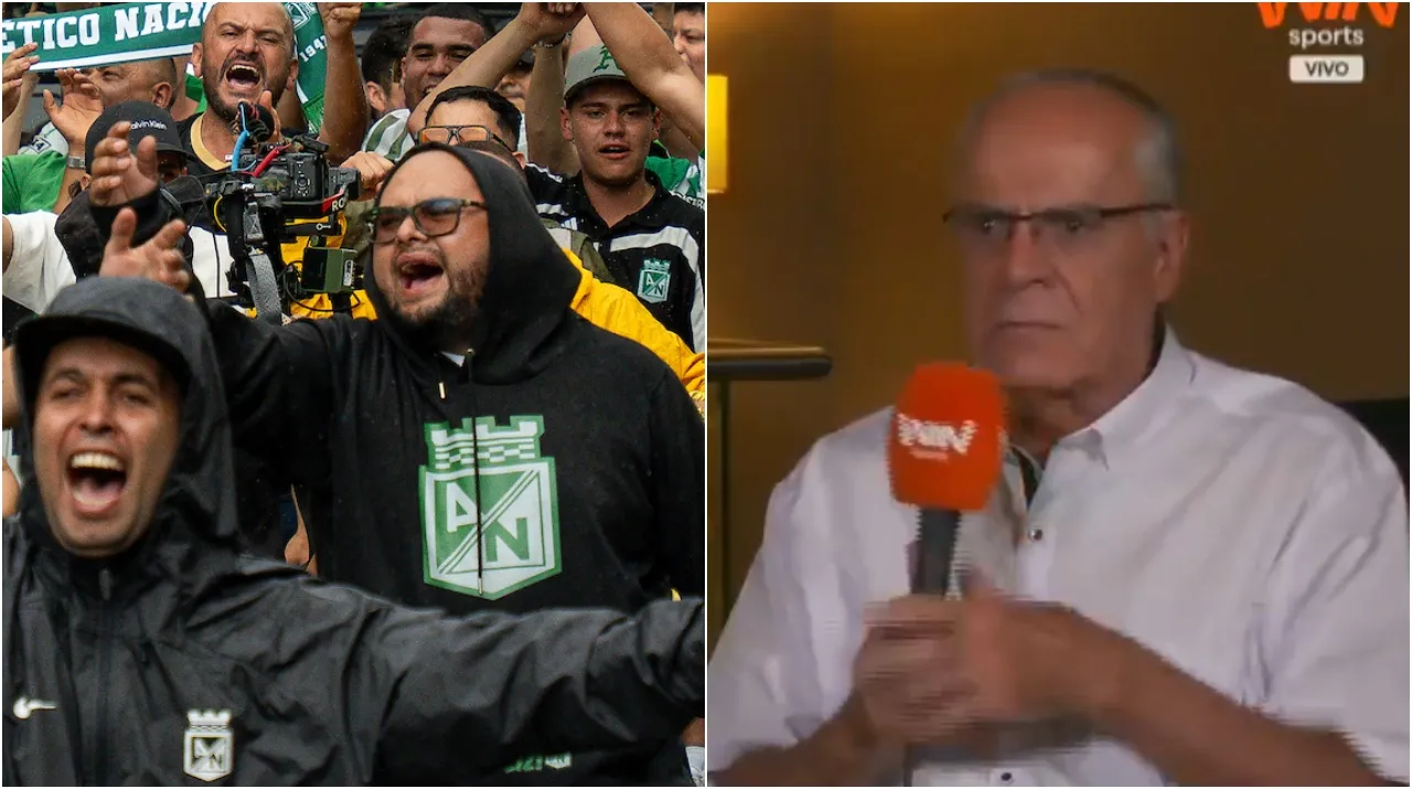 Un hincha de Nacional agredió a Juan José Peláez. (Foto: Vizzor Image y X)