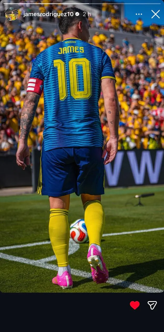 Historia de James sin posibilidades de comentar. (Foto: Instagram / @jamesrodriguez10)