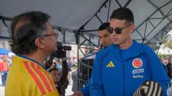 Gustavo Petro y James Rodríguez antes del Mundial 2026.