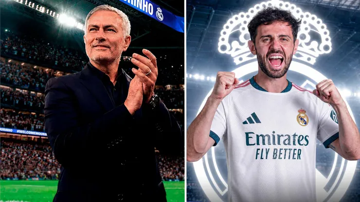 José Mourinho y Bernardo Silva.