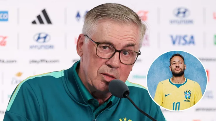 Carlo Ancelotti y Neymar Jr.
