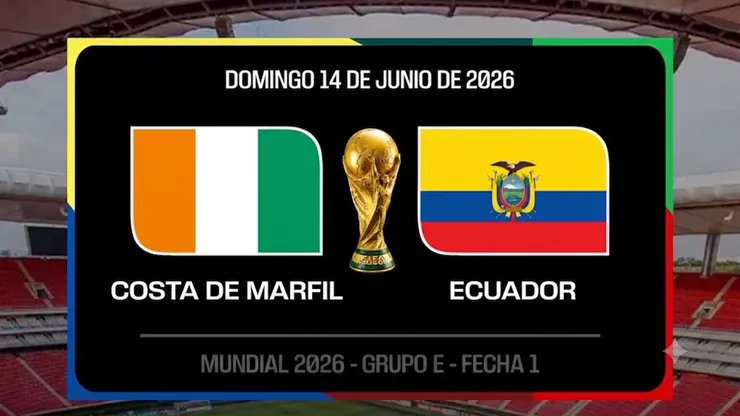 Los canales para en vivo Costa de Marfil vs Ecuador por el Mundial 2026. Imagen generada por IA