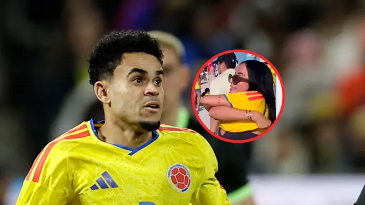 Luis Díaz y una hincha colombiana.