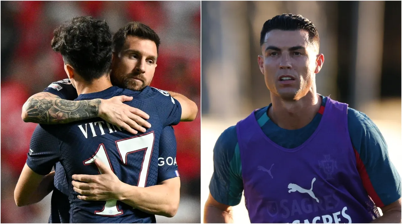 Vitinha Messi y Cristiano Ronaldo. (Foto: Getty Images)