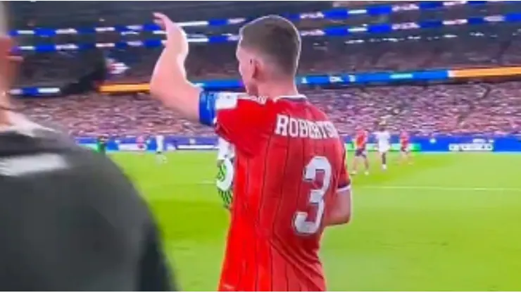 Andrew Robertson en Escocia vs. Haití del Mundial.