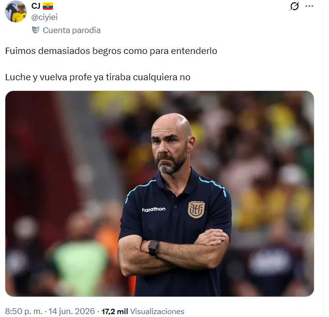Félix Sánchez fue tendencia en Ecuador. (Captura de pantalla)