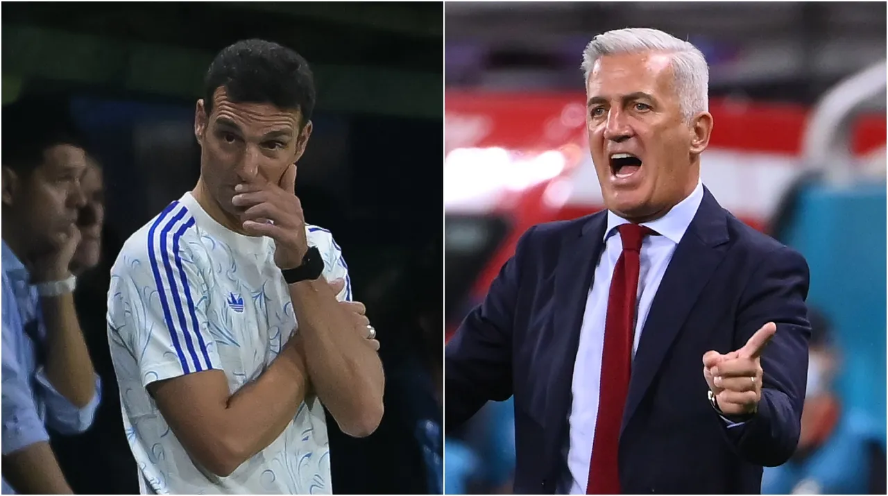 Lionel Scaloni y Vladimir Petković. (Foto: Getty Images)