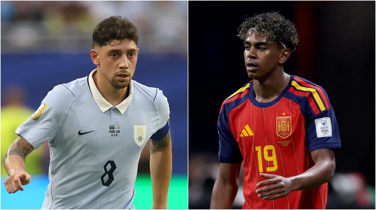 Federico Valverde y Lamine Yamal. (Foto: Getty Images)