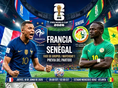 Dónde ver EN VIVO Francia vs Senegal por el Grupo I del Mundial 2026: canales de TV y streaming online