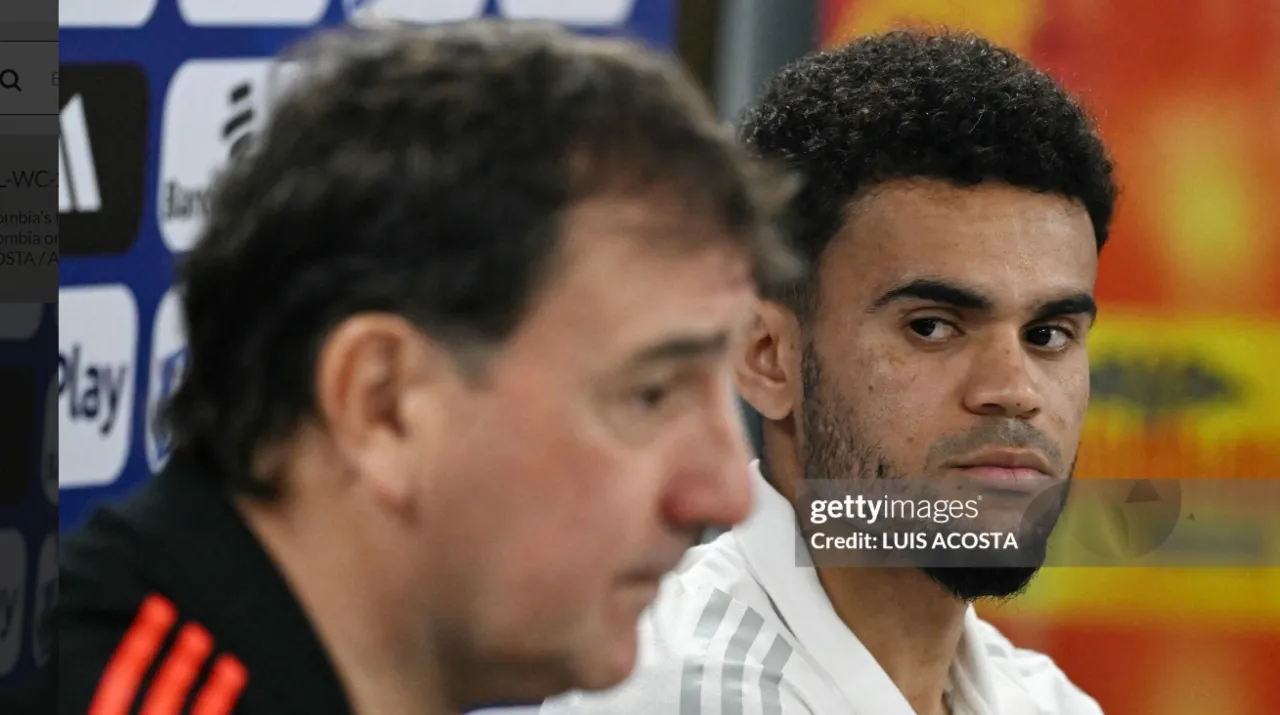 Néstor Lorenzo y Luis Díaz con la Selección Colombia