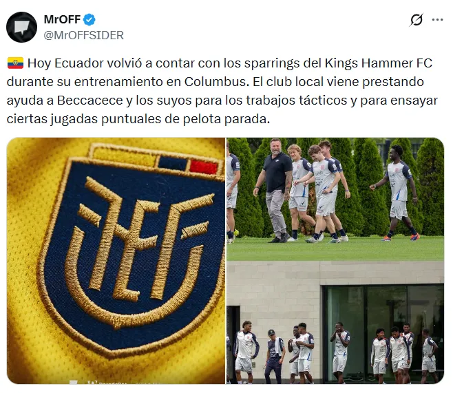 Nuevos sparrings entrenan con Ecuador. (Foto: GettyImages)