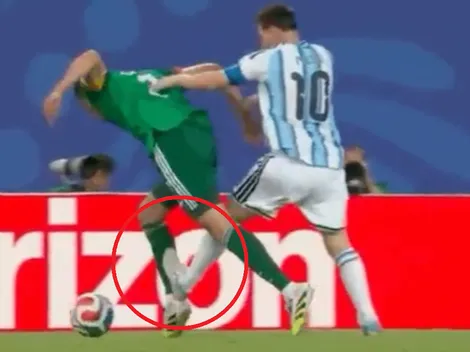 Video: Así fue la patada de Messi que reclamaron como tarjeta roja