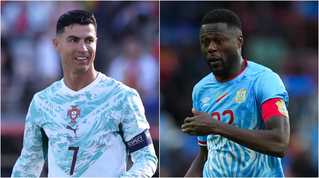 Cristiano Ronaldo y Chancel Mbemba. (Foto: Getty Images)