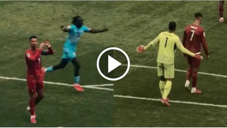 A Cristiano Ronaldo se le vio ofuscado tras el empate de Yoane Wissa.