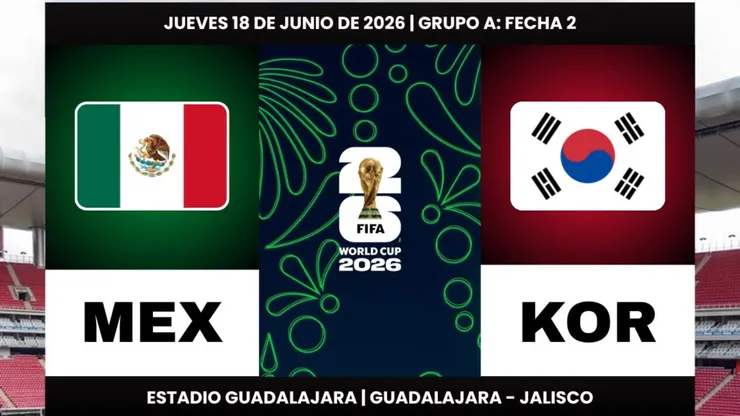 México vs. Corea del Sur por el Mundial 2026.