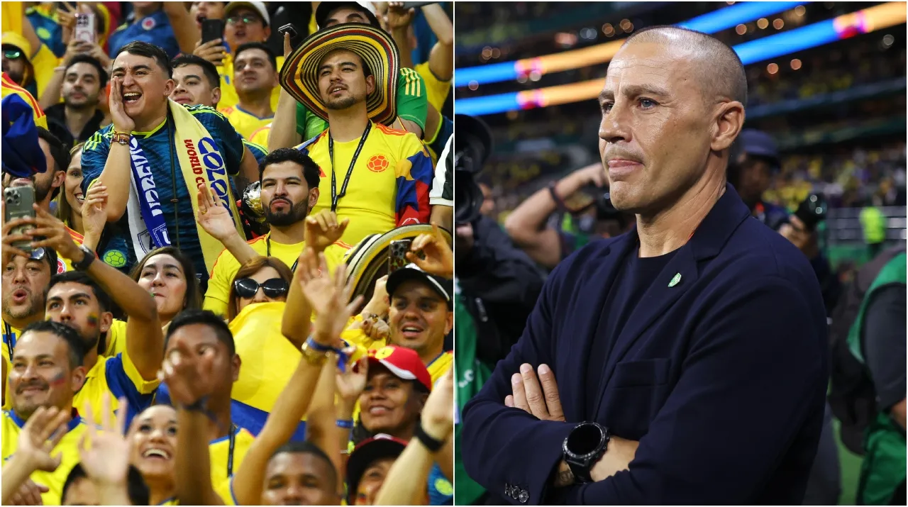 Hinchas colombianos y Fabio Cannavaro. (Foto: Getty Images)
