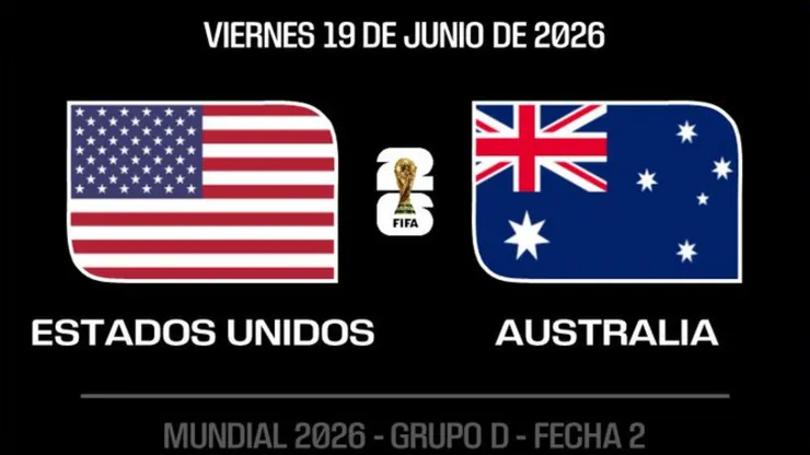 Estados Unidos vs. Australia por el Grupo D del Mundial 2026