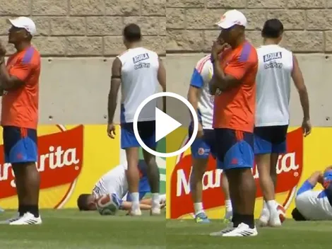 VIDEO | James le entró con todo a Juanfer en pleno entrenamiento de Colombia