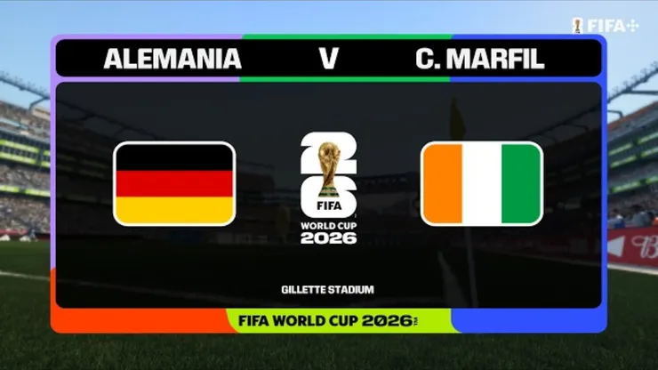 Alemania vs. Costa de Marfil por el Mundial 2026.