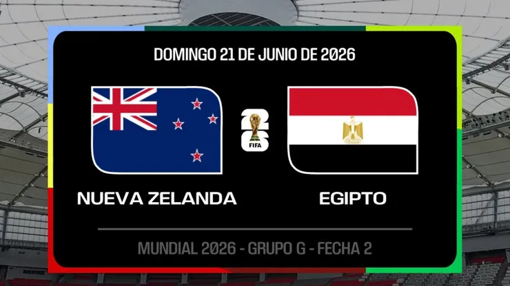 Nueva Zelanda vs. Egipto por el Mundial 2026.