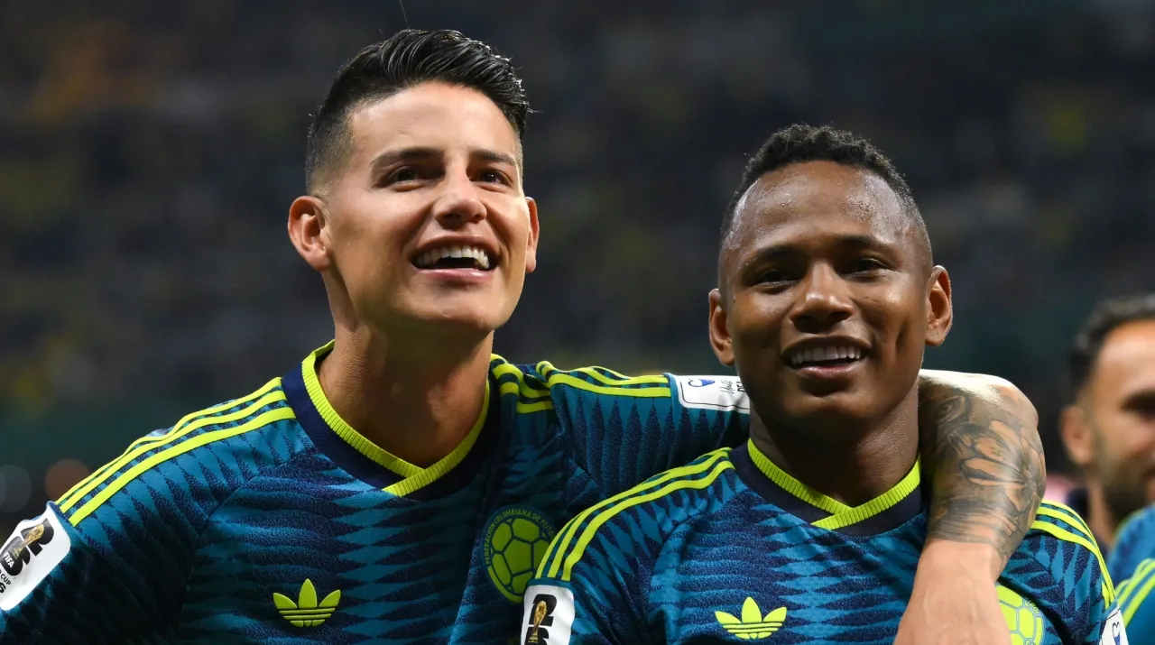 James Rodriguez y Jáminton Campaz. (Foto: Getty Images)