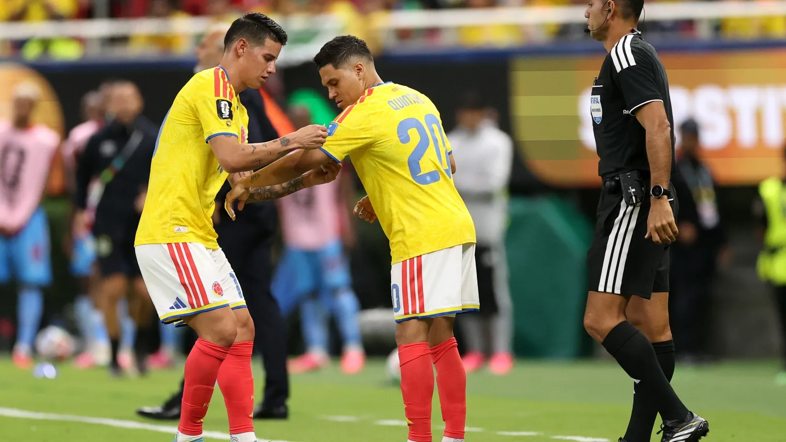 James salió antes de la hroa de partido ante Congo: GETTY