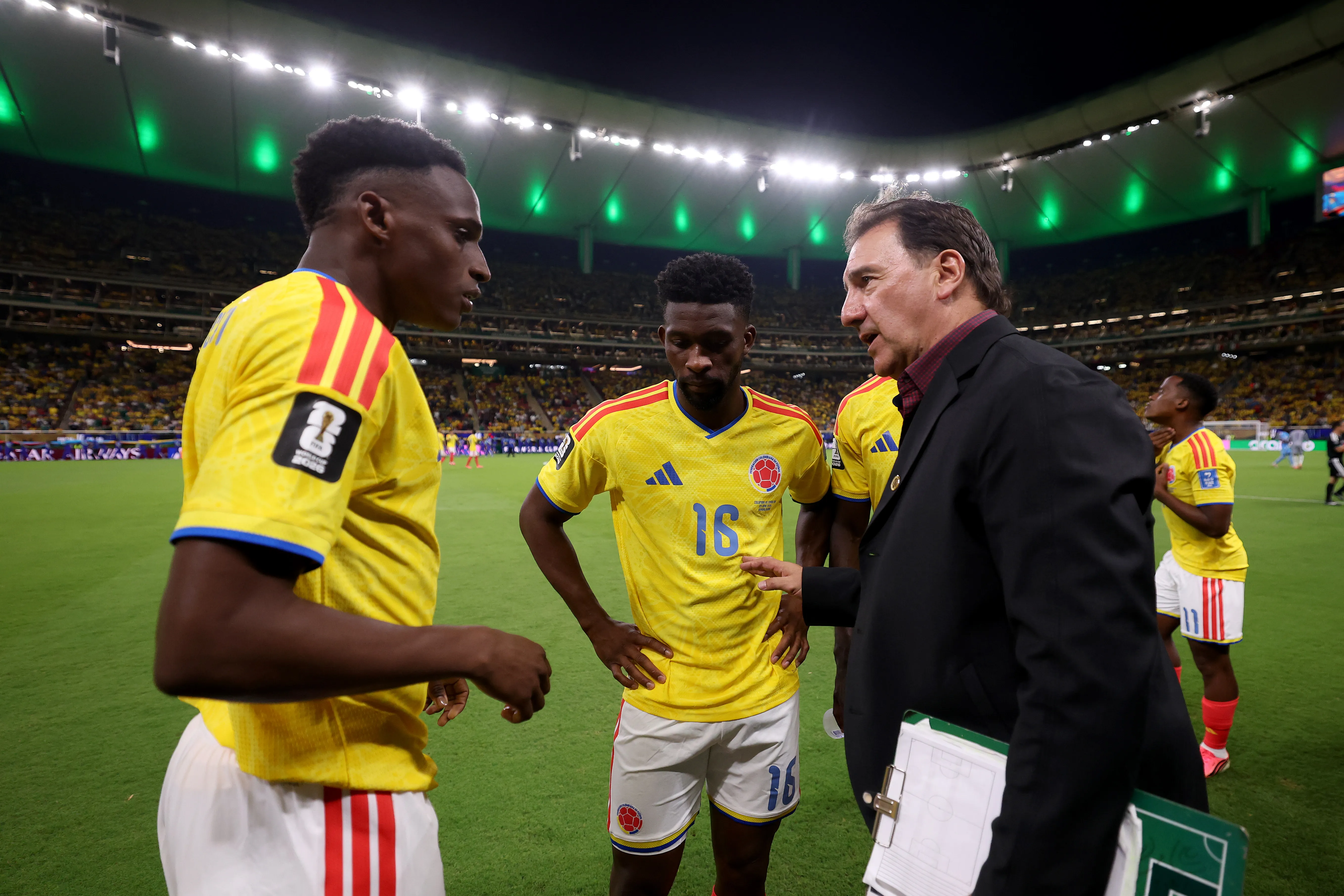 Néstor Lorenzo en el Colombia vs. RD Congo.