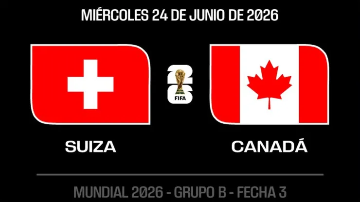 Suiza y Canadá definen al ganador del Grupo B del Mundial 2026.