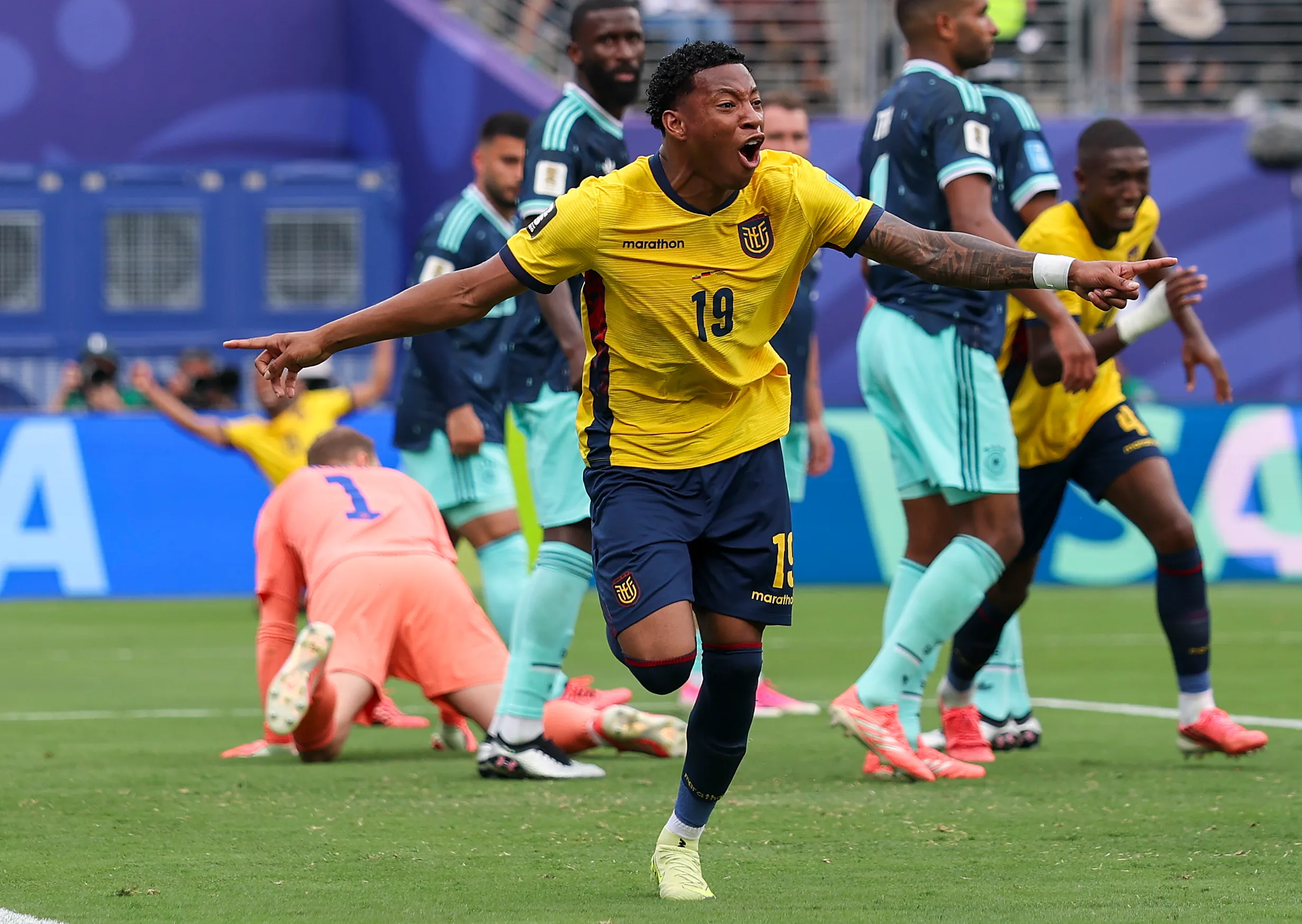 Gonzalo Plata le dio la victoria a Ecuador con este gol. (Foto: GettyImages)