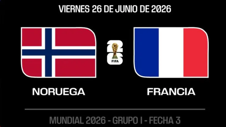 Noruega y Francia definen al líder del Grupo I del Mundial 2026.