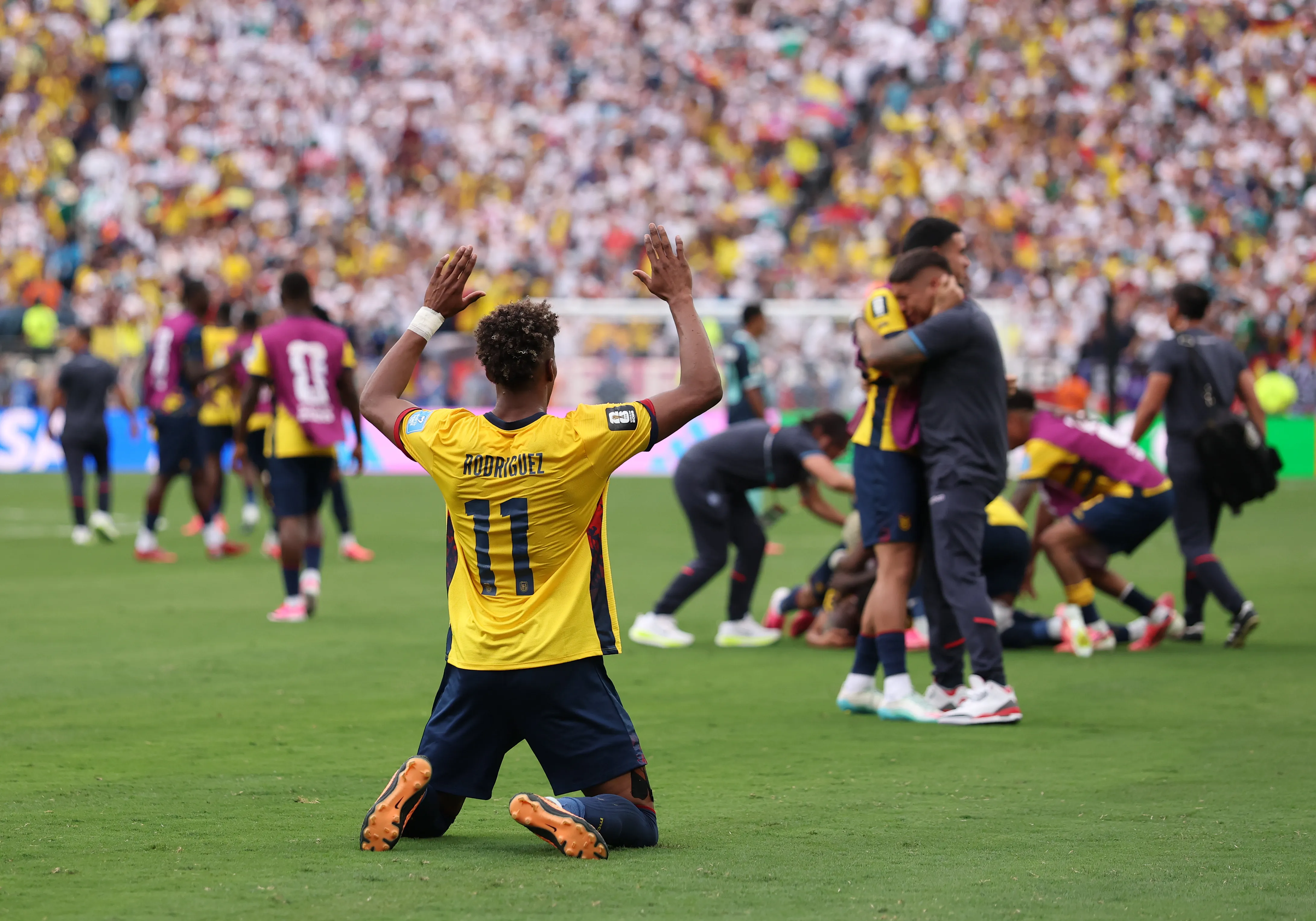 Kevin Rodríguez entró con buenos minutos en el Ecuador vs. Alemania. Foto: Getty.
