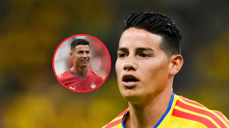 Cristiano Ronaldo y James Rodríguez en el Mundial.