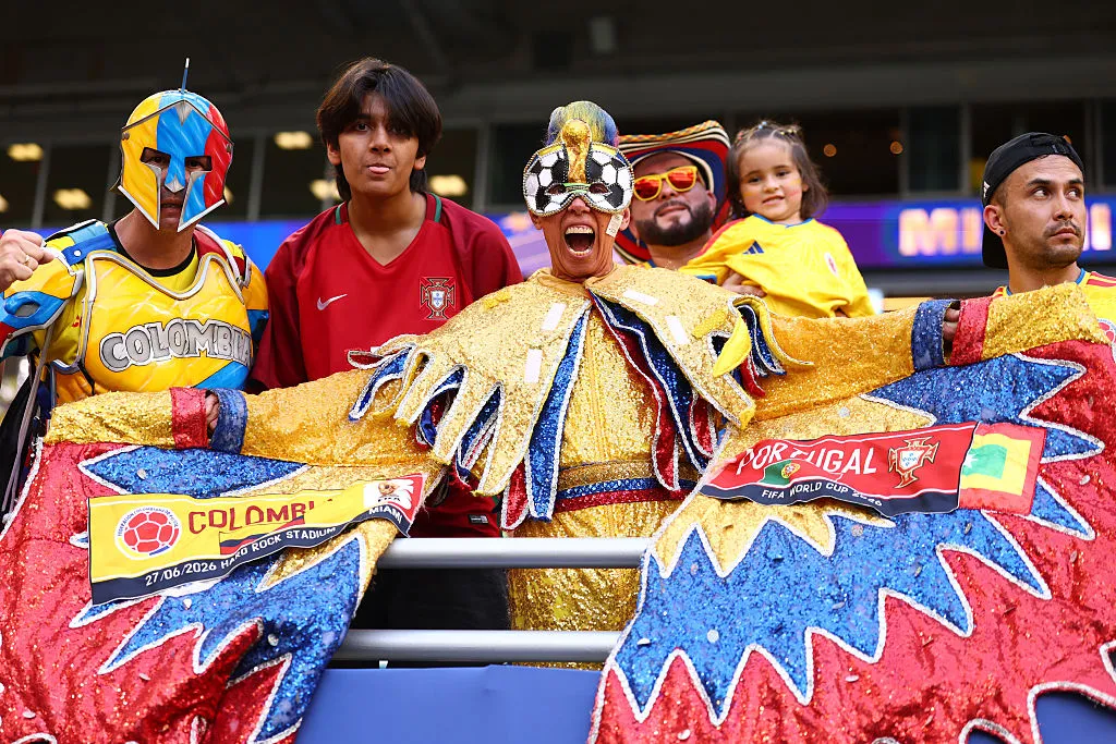 La afición colombiana ya se hace sentir con fuerza en el Hard Rock Stadium de Miami Gardens (Getty Images).