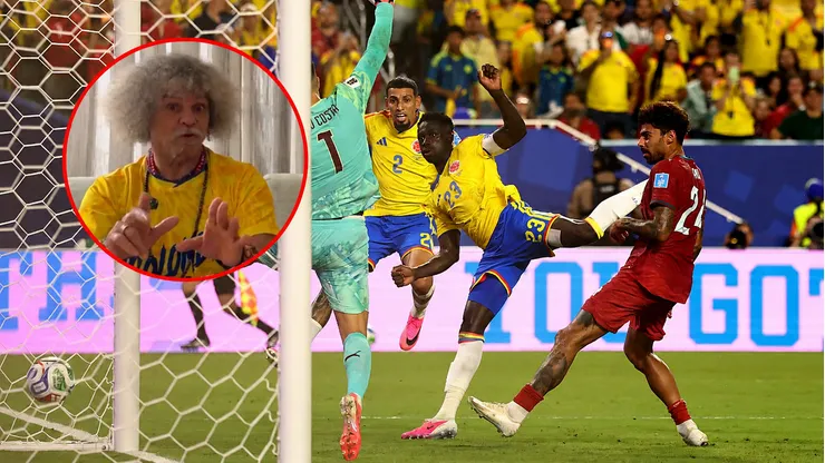 Carlos Valderrama reaccionó furioso al gol anulado de la Selección Colombia.