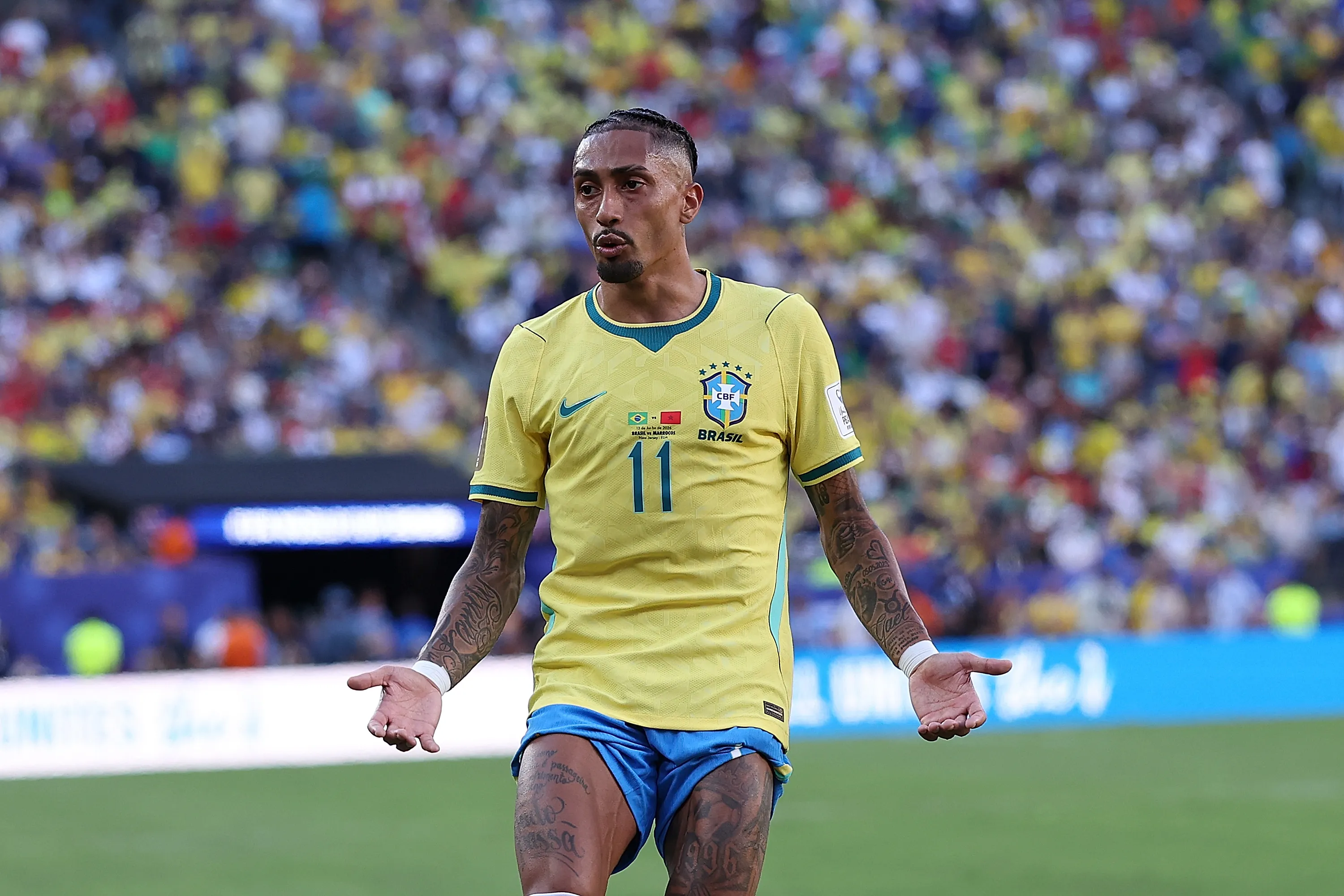 Raphinha no estará en el partido ante Japón. (Foto: GettyImages)