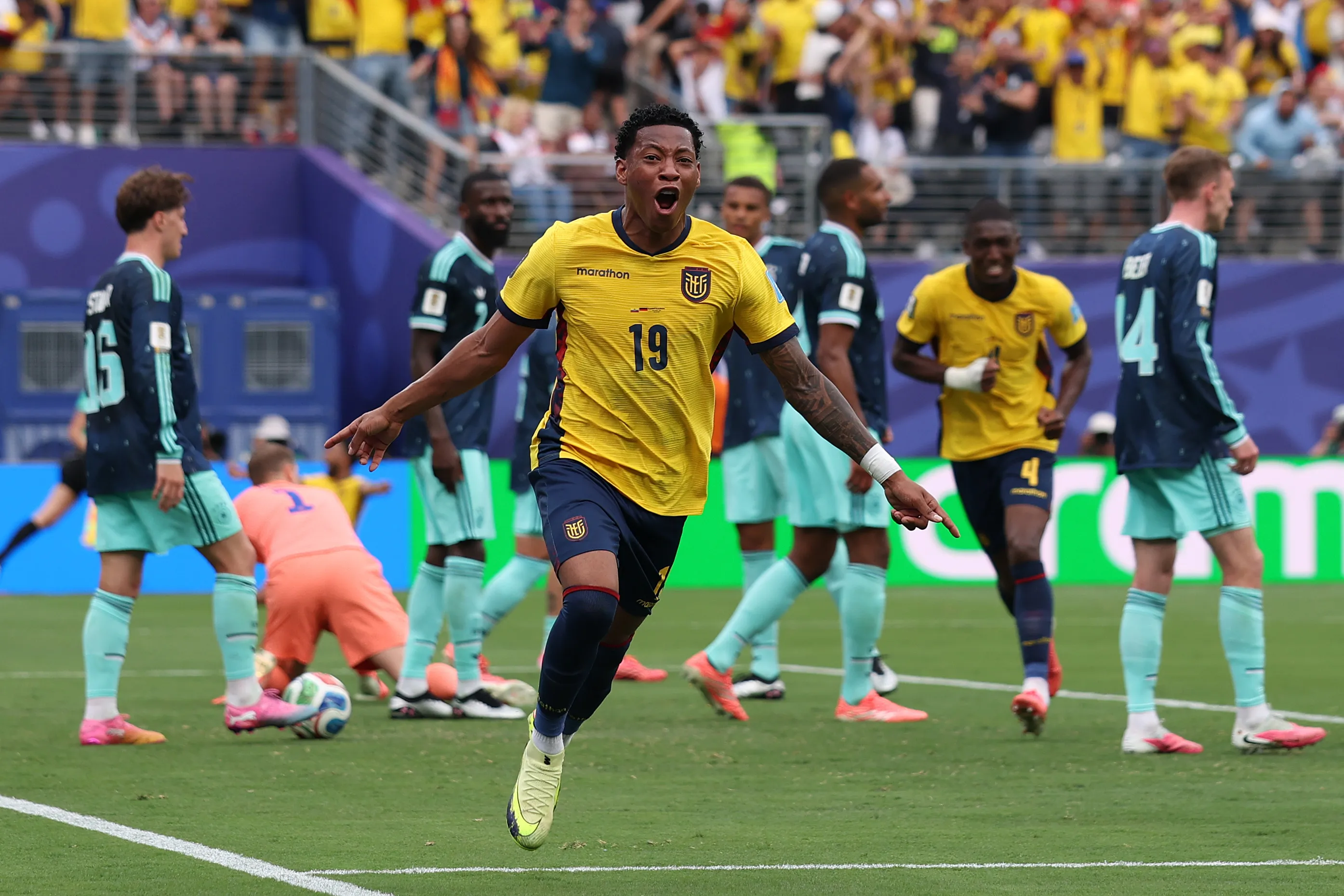 Ecuador clasificó a esta ronda tras vencer a Alemania. Foto: Getty.