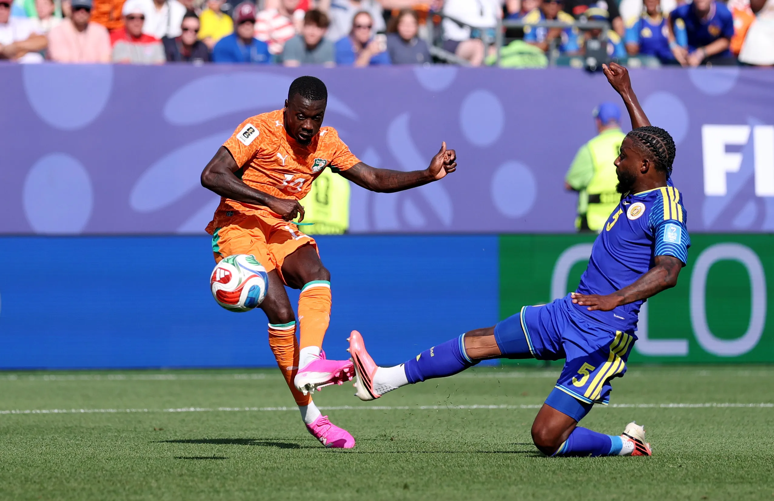 Uno de los tantos del jugador nacido en Francia frente a Curazao (Getty).