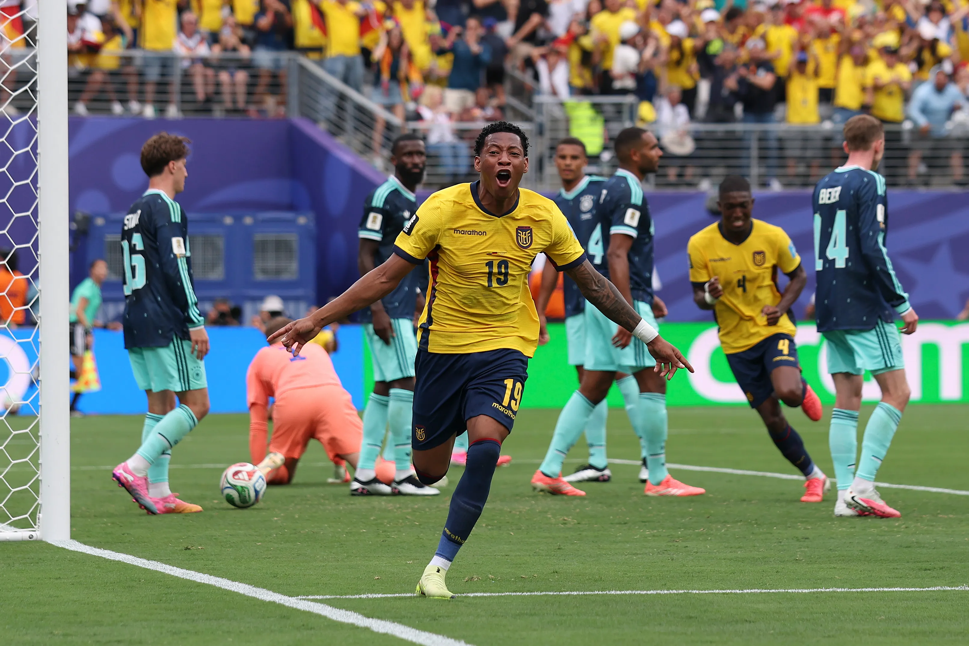 Gonzalo Plata le dio el triunfo a Ecuador ante Alemania y el pasaje a 16avos (Getty)