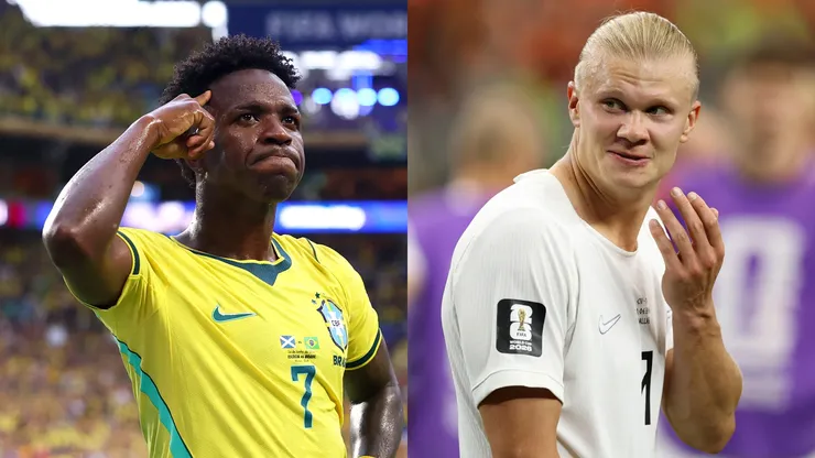 Choque de grandes figuras: Vinicius y Haaland, claves para Brasil y Noruega.