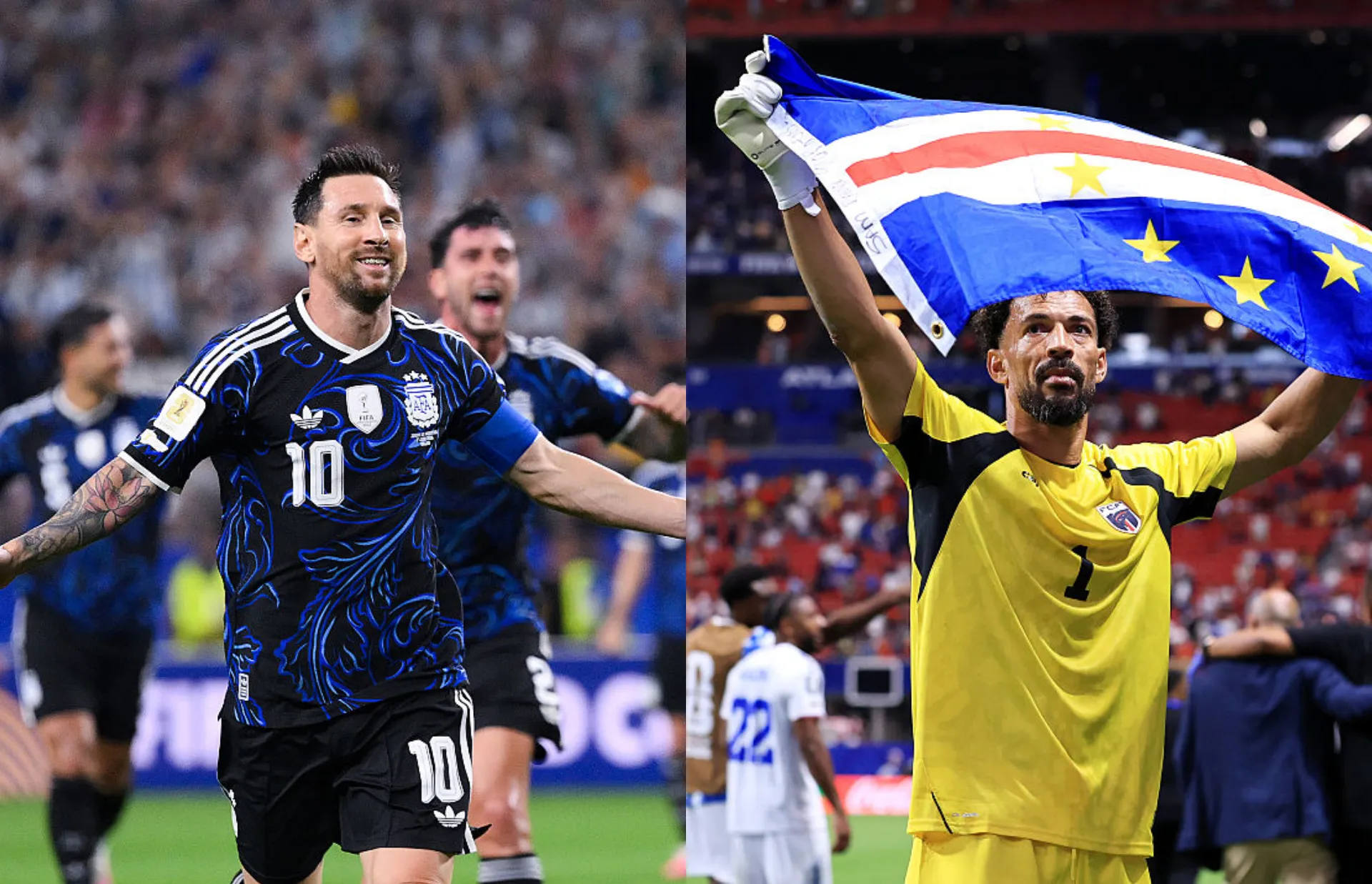 Lionel Messi y Vozinha cara a cara este viernes en el Mundial 2026 (Getty Images).