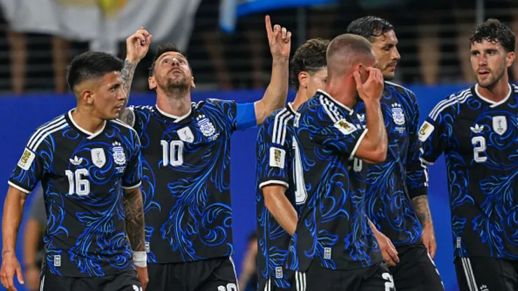 Jugadores de Argentina celebrando.