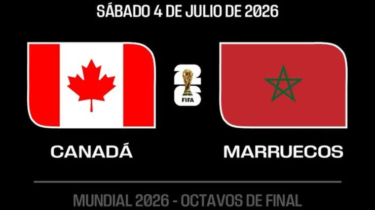 Canadá y Marruecos se enfrentan por los octavos de final del Mundial 2026.