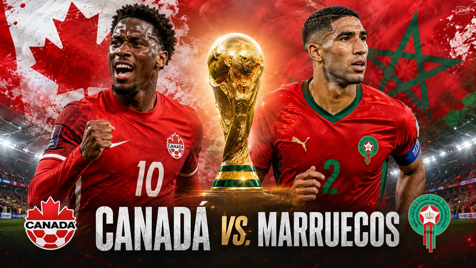 Canadá vs. Marruecos, frente a frente por los octavos de final del Mundial 2026 (ChatGPT).