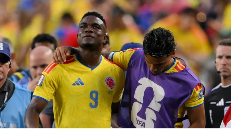 Jhon Córdoba y Richard Ríos en Colombia vs. Ghana.