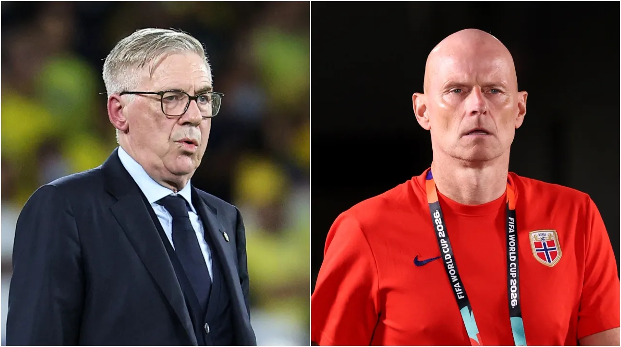 Carlo Ancelotti y Ståle Solbakken. (Foto: Getty Images)