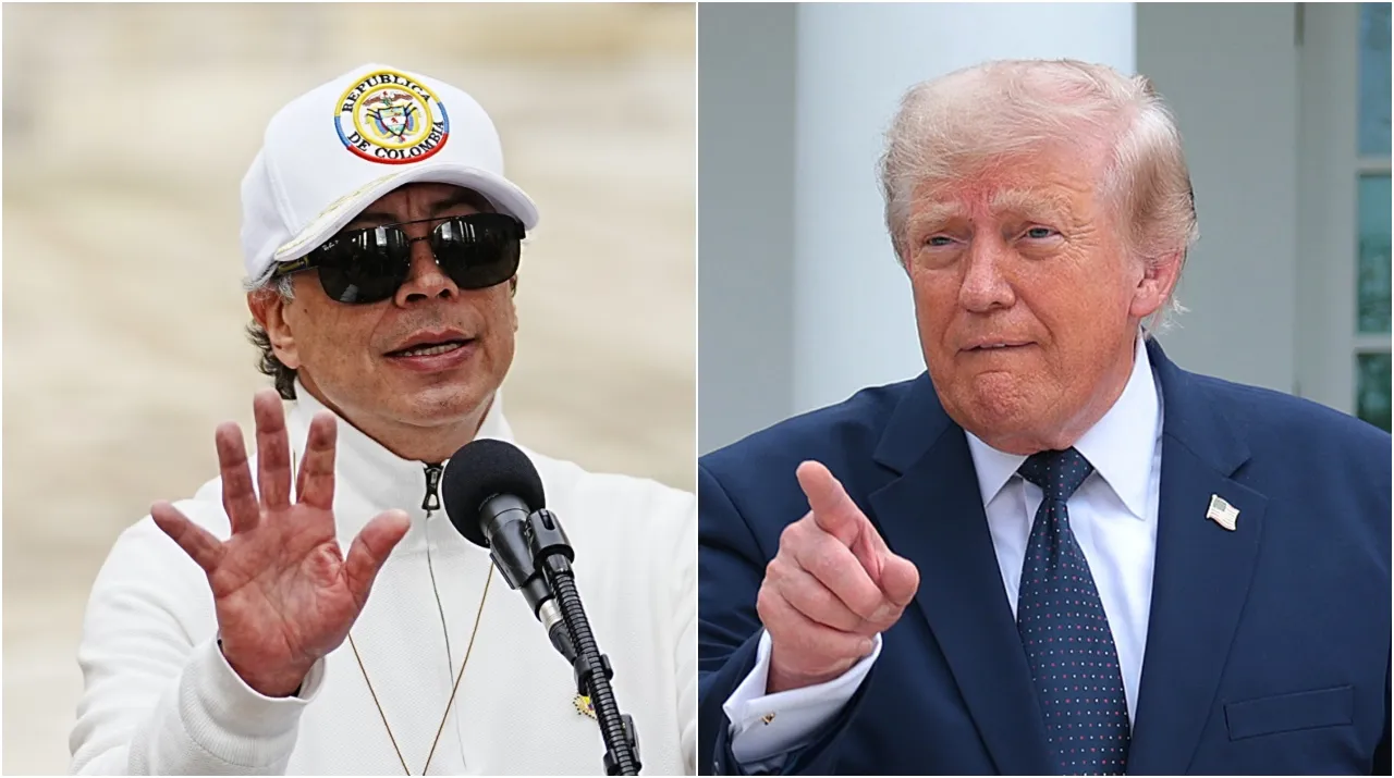 Gustavo Petro y Donald Trump.
